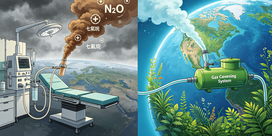 Environmental impact of anesthetic gases.