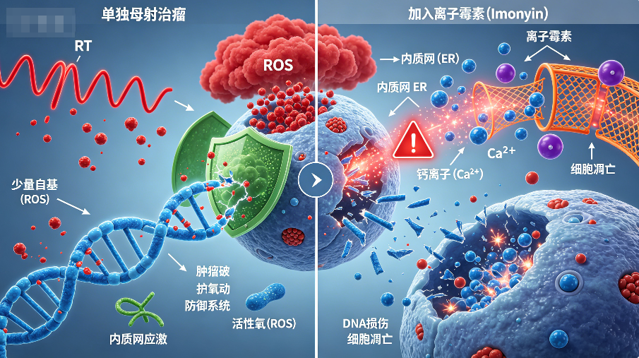 Calcium overload induces reactive oxygen species to enhance glioblastoma radiosensitivity.