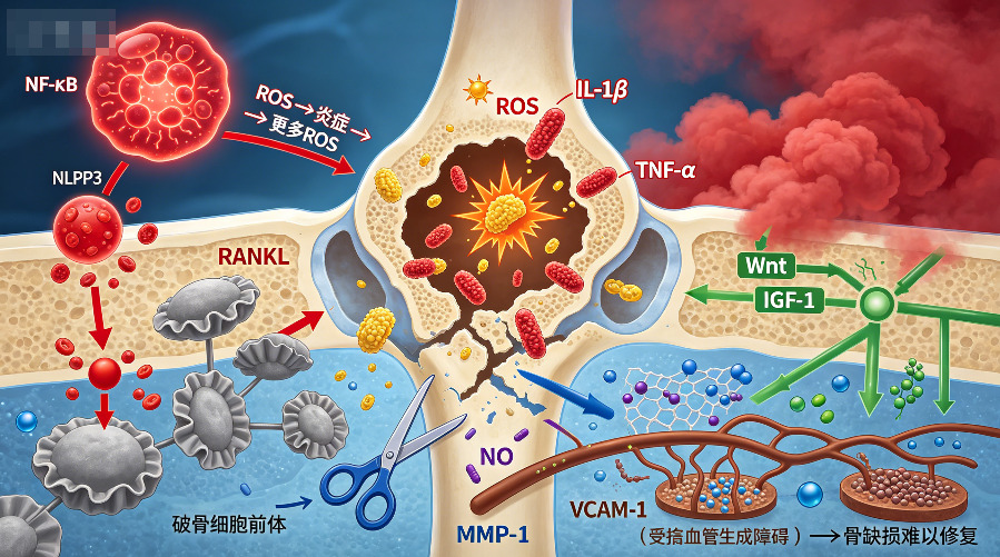 修复线粒体的氢气反应器，用于感染骨再生！