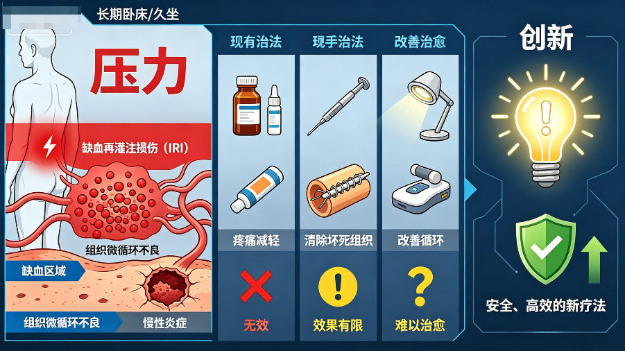 光催化产氢与温热联合治疗压疮