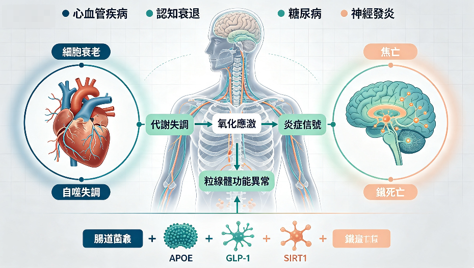 Oxidative stress, aging, metabolism, SIRT1, and the gut microbiota: the neurocardiac basis of cognitive loss.