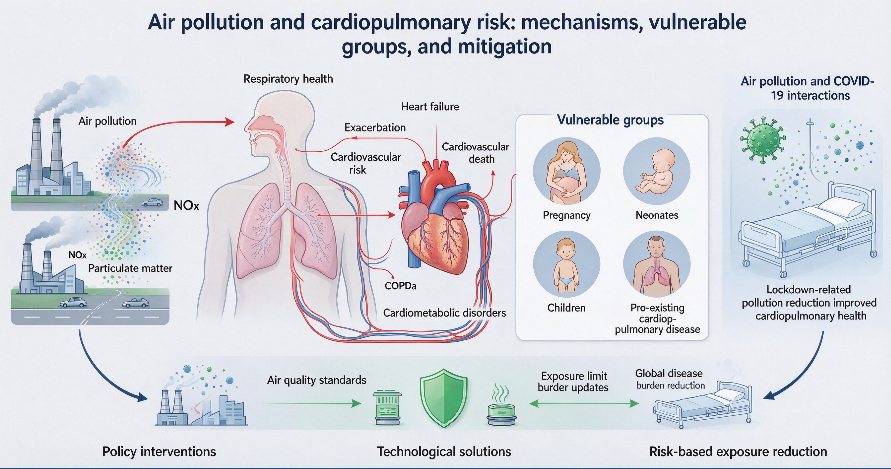 Breathing in harm: current insights into the effects of air pollution on cardiorespiratory health.